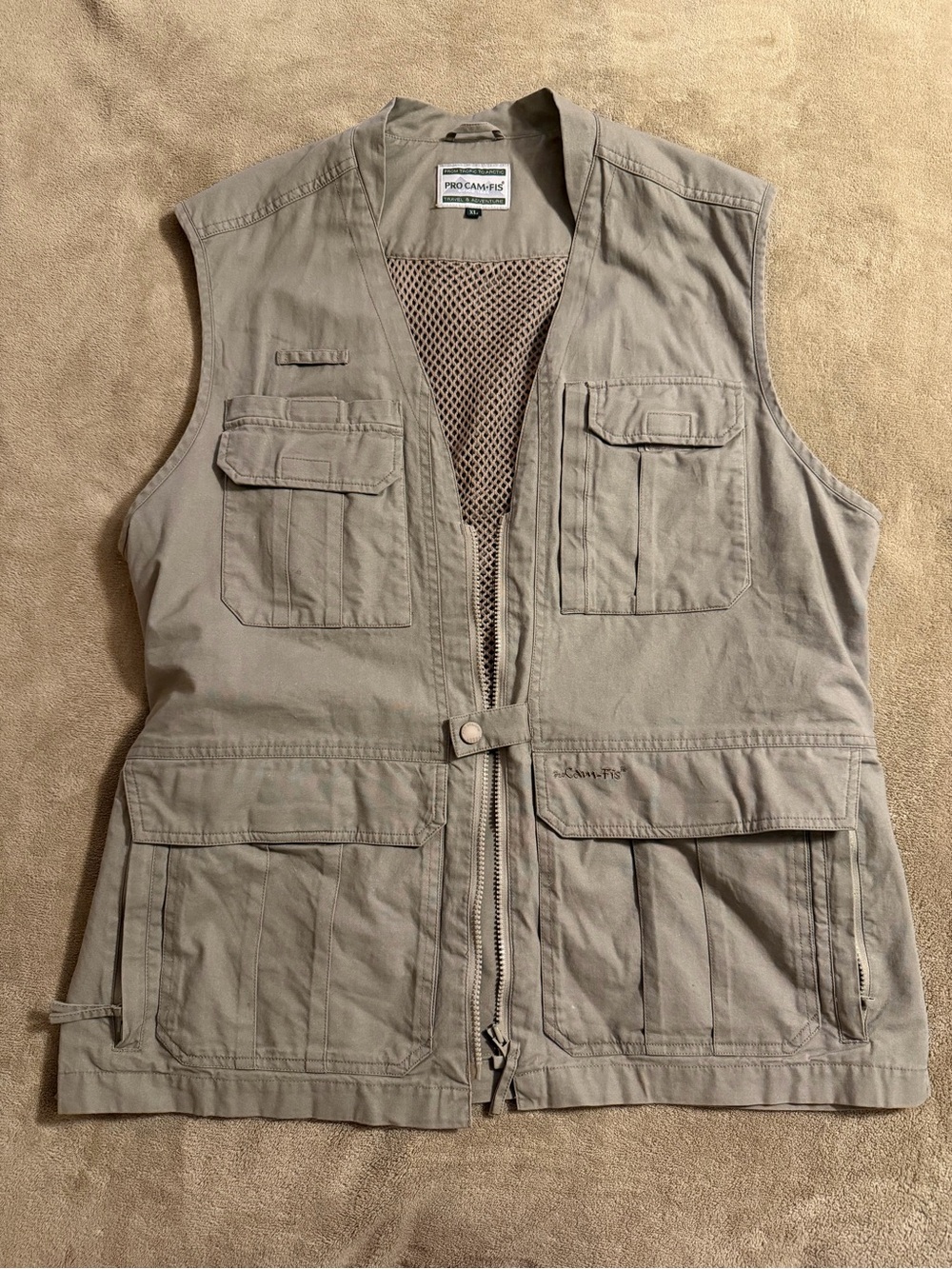 Field Vest in Light Khaki - Men's Utility Layer